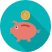 piggy bank symbol for foundation-building stage of the financial life cycle