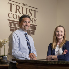 Eli Sallman and Jennifer Mohney of The Trust Company, Lawrence KS