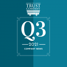 Graphic with The Trust Company logo and Q3-2021 Company News